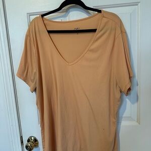Women’s Orange V-Neck Top